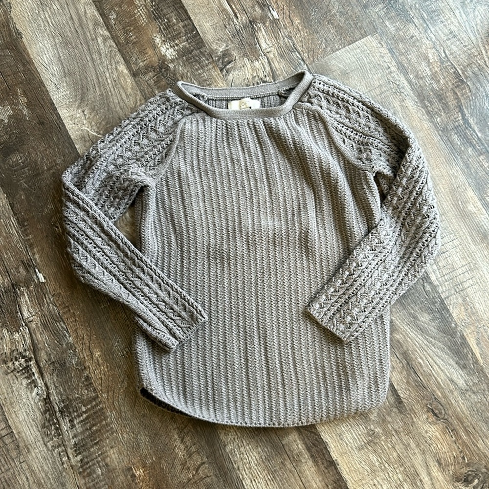 Loft cotton sweater with croquet sleeves